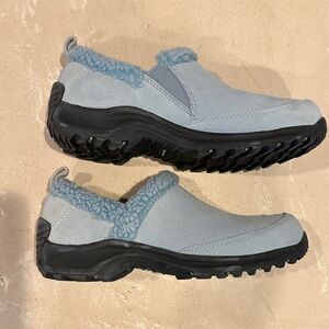 Lands' End Light Blue Ladies Shoes with Black Soles